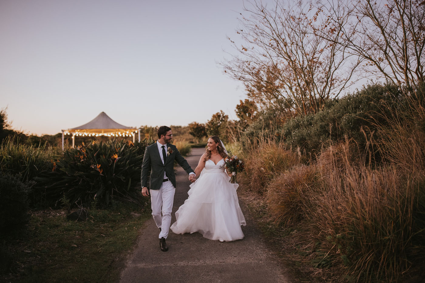 Outdoor wedding ceremony under the pepper tree at The Springs Central Coast